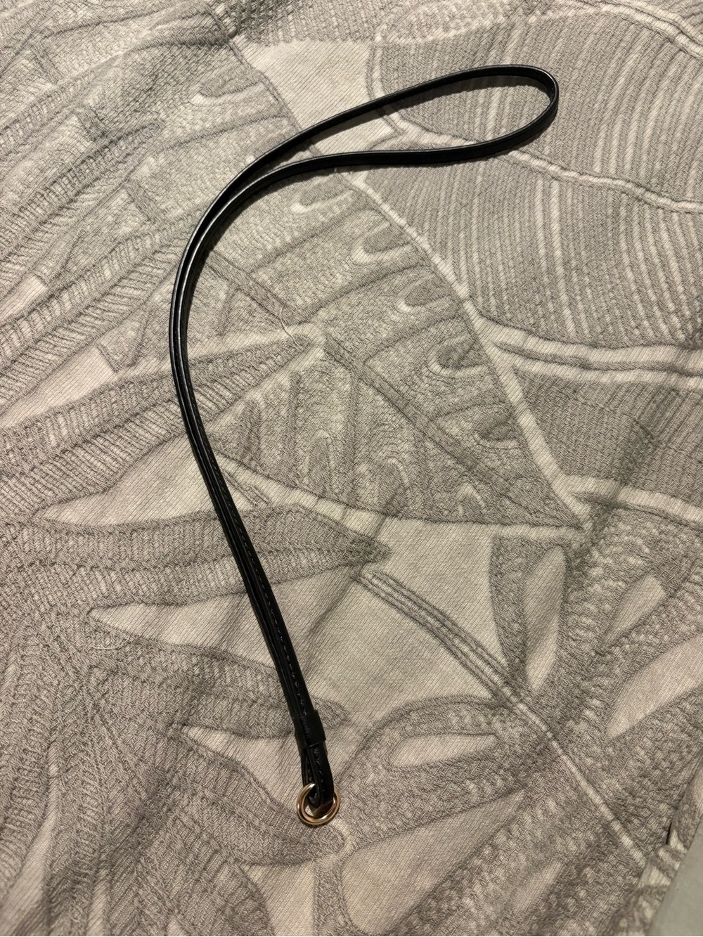 Coach Black Leather Wristlet Strap with Gold Hardware